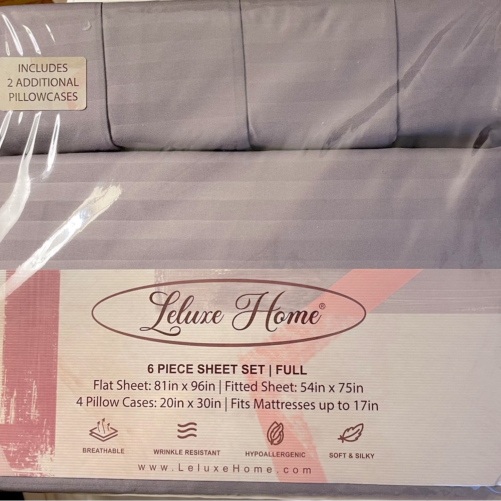 Leluxe Home 6 piece Sheet Set
